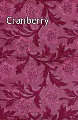 cranberry floral foil