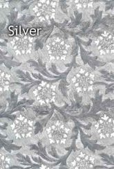 silver floral foil