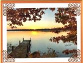 autumn lake sunset