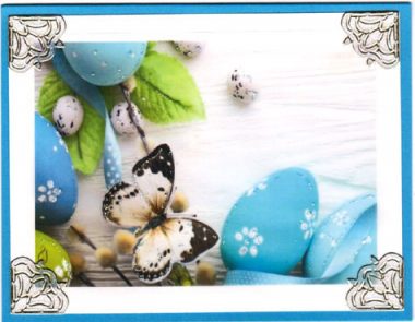 easter eggs and butterfly