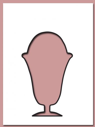 ice cream sundae custom die cut