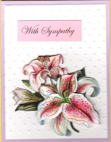3d sympathy lily card set