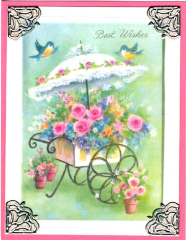 best wishes flower cart