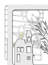 Haunted House 1, Die Cut Package